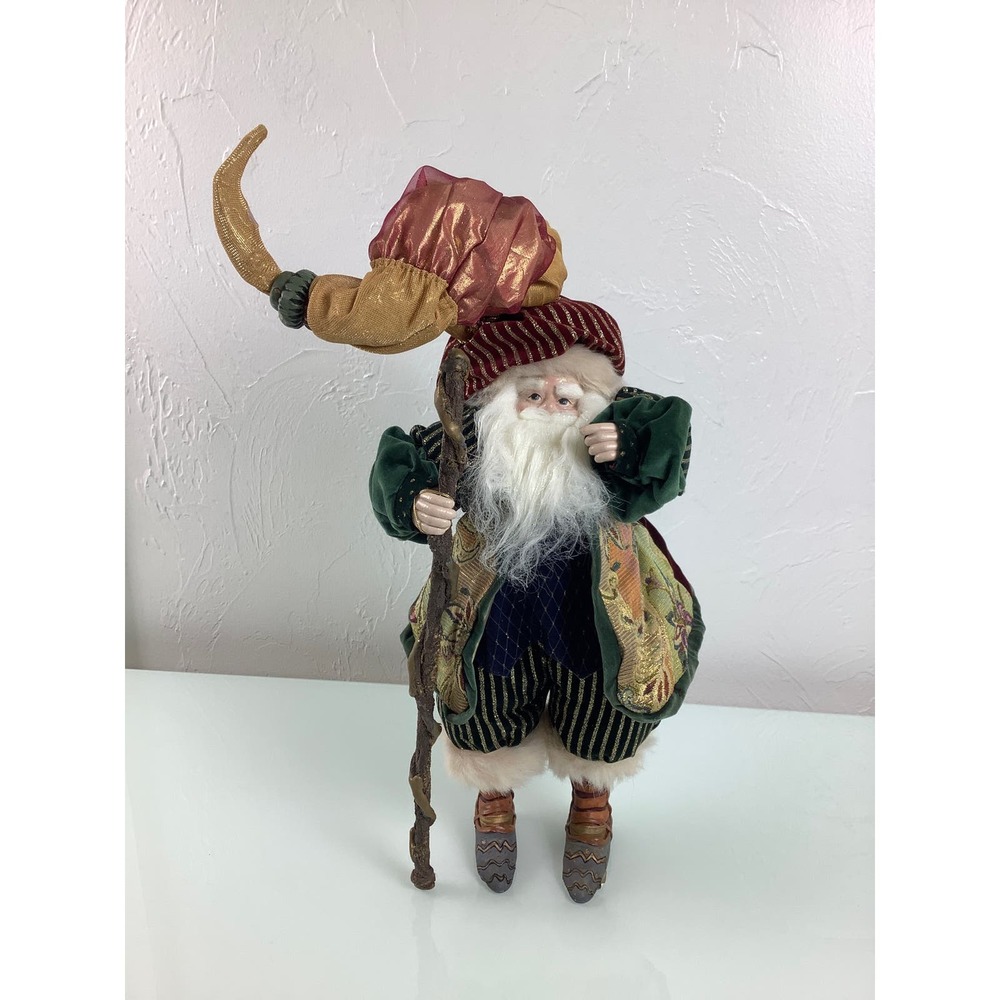 Vintage Department 56 Santa Clause Shimmering & Velvet Figure EUC